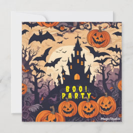 ¡AI Downloadable Boo! Invitación a la fiesta de Ha