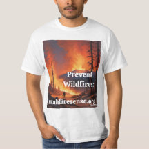 AI Evitar los incendios forestales en camiseta