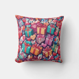 AI llena de regalos de alegría y Cojín decorativo 