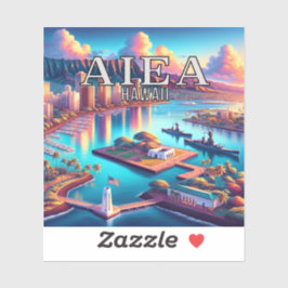 Aiea Hawaii Pegatina de vinilo de 3 pulgadas