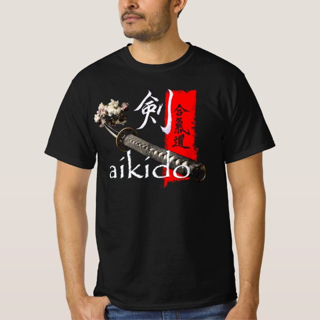 Aikido Katana - Camiseta Samurai (Anverso)
