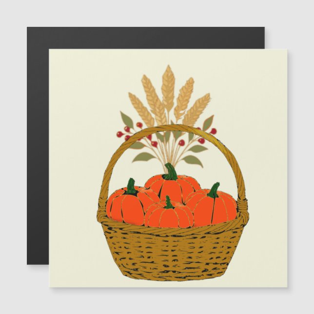 Aimant Décoratif Citrouilles d'Automne (Anverso/Reverso)