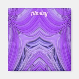 AINSLEY ~ 3D Fractal Design morado azul imán