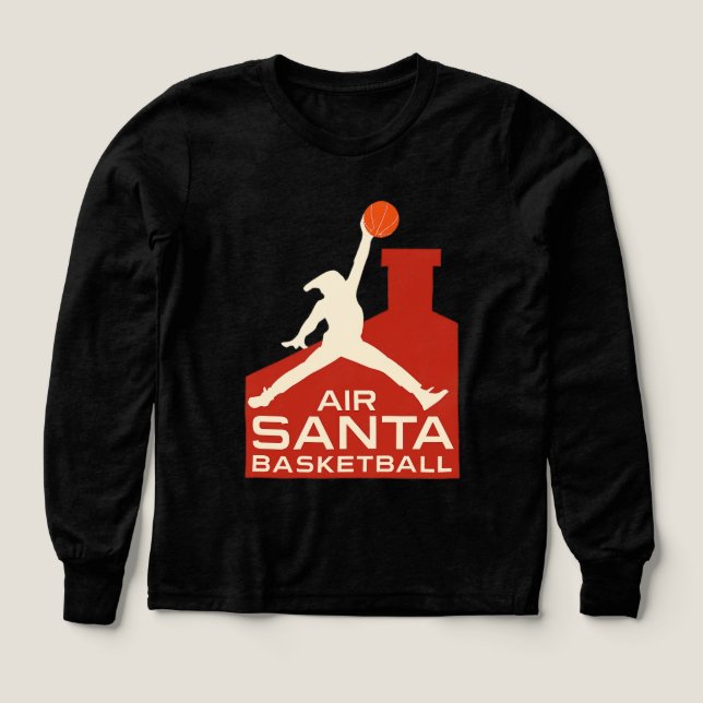 AIR SANTA – Funny Xmas Basketball Tshirt (Diseño frontal)