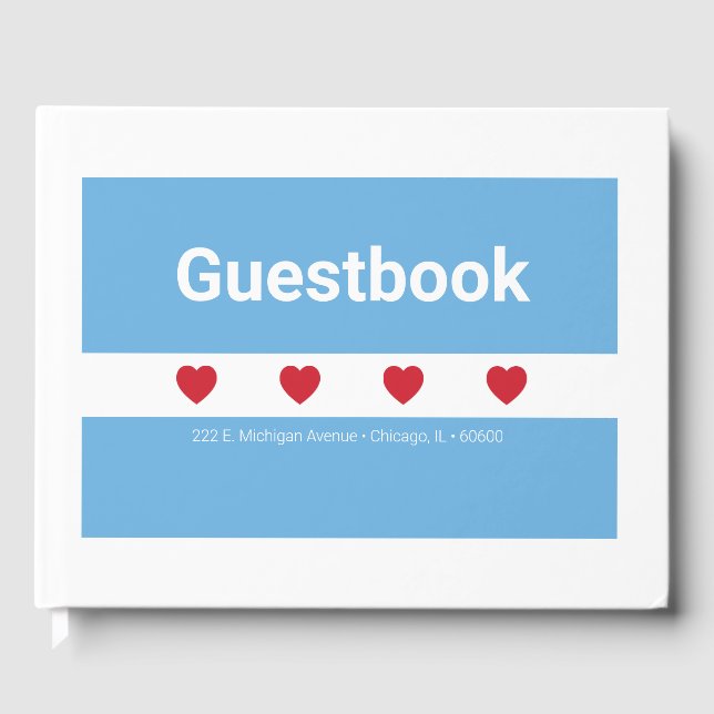 Airbnb | Libro de visitas | Chicago | Blanco (Anverso)
