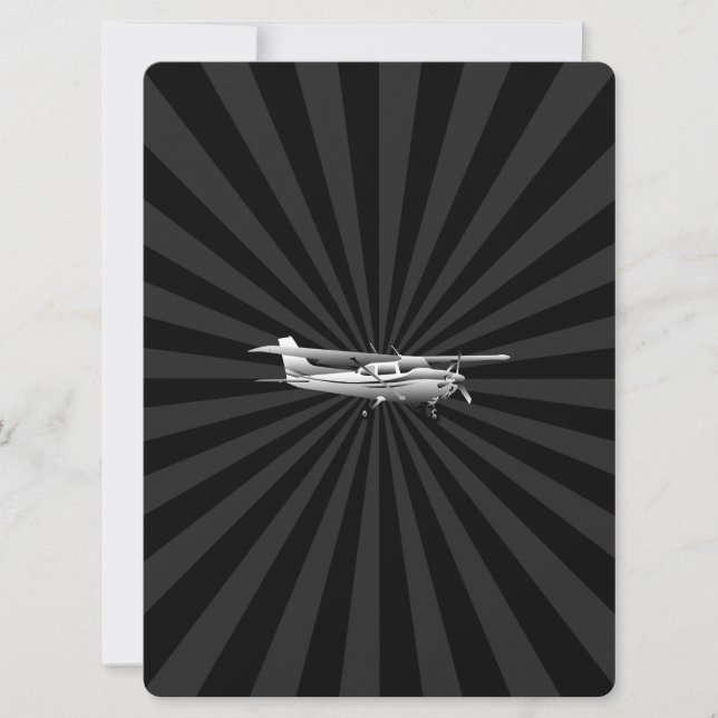 Aircraft Classic Cessna Silhouette Flying Burst (Anverso)