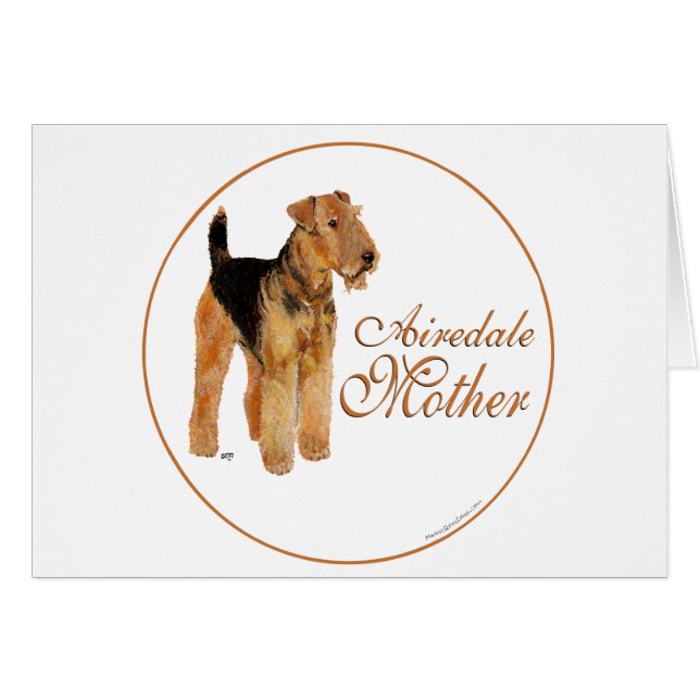 Airedale Terrier Día de la Madre (Anverso (Horizontal))