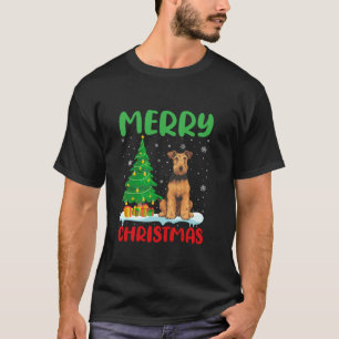 Airedale Terrier Dog Tree Xmas Sweater Ugly Christ