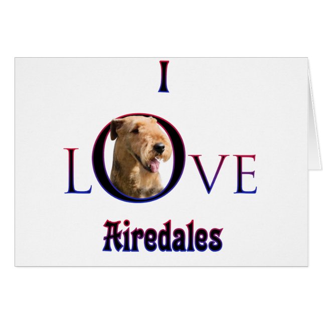 Airedale Terrier I Love (Anverso (Horizontal))