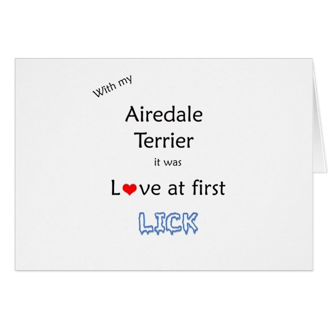 Airedale Terrier Lick Design (Anverso (Horizontal))