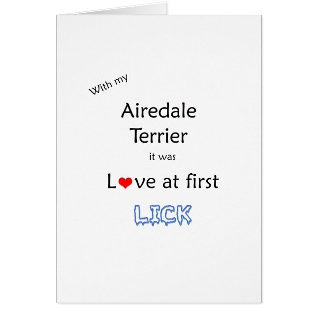 Airedale Terrier Lick Design (Frente)