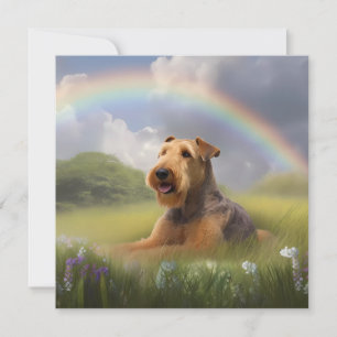 Airedale Terrier Memorial Personalizado Perro Nomb