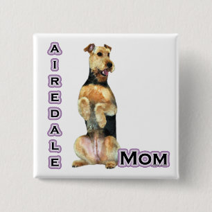 Airedale Terrier Mom 4 - Botón