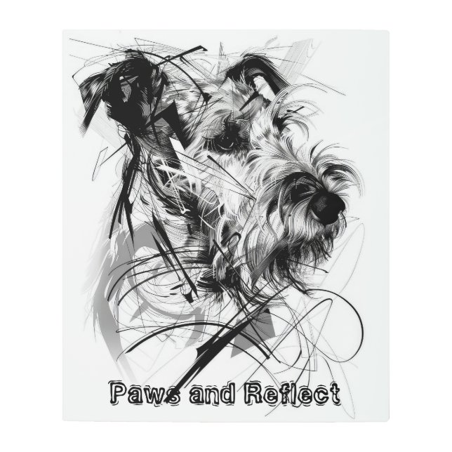 Airedale Terrier Resumen Arte Fractal (Anverso)