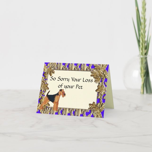 Airedale Terrier ~ Tarjeta de felicitación de simp (Anverso)