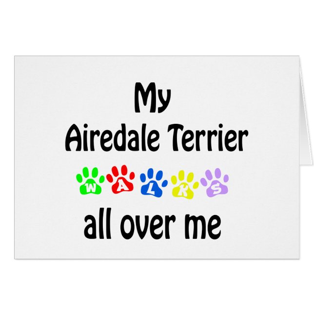 Airedale Terrier Walks Design (Anverso (Horizontal))