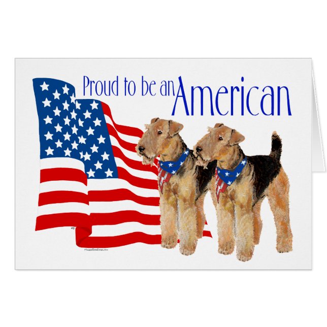Airedales norteamericanos patrióticos (Anverso (Horizontal))