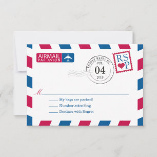 Airmail   Confirmación de asistencia para bodas