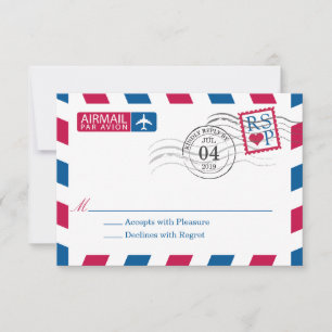Airmail   Confirmación de asistencia para bodas