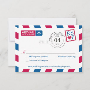 Airmail   Confirmación de asistencia para bodas