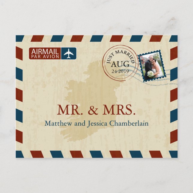 Airmail de Irlanda | Tarjetas de agradecimiento tr (Anverso)