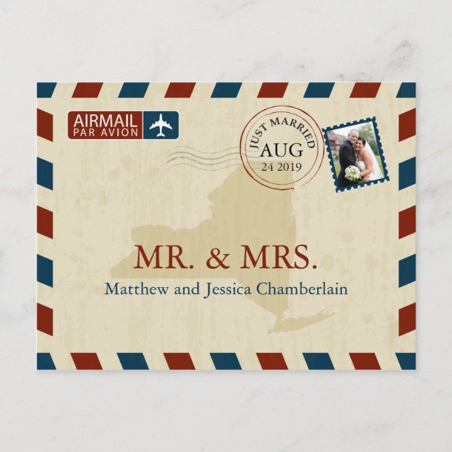 Airmail de Nueva York | Tarjetas de agradecimiento (Anverso)