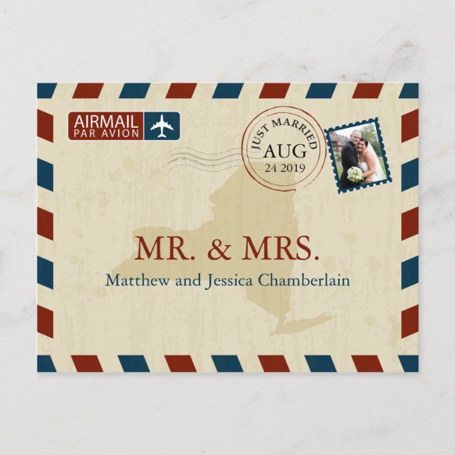 Airmail de Nueva York | Tarjetas de agradecimiento (Anverso)