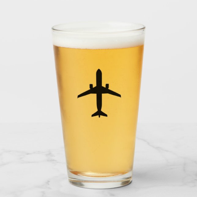 Airplane Pint Glass (Anverso (lleno))