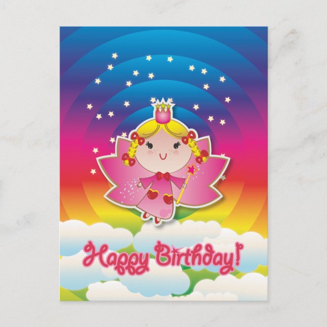 Airy Fairy Up en la tarjeta postal de cumpleaños d (Anverso)