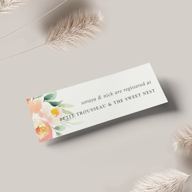 Airy Floral Bridal Registry Insertar tarjetas (Subido por el creador)