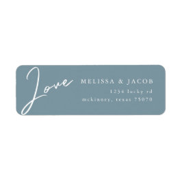 Airy Pastel Love Verde azulada | Etiqueta de direc