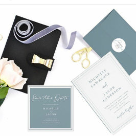 Airy Pastel | Tarjeta cuadrada de Save The Date