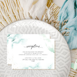 Airy Watercolor Boda Tarjeta de Gabinete