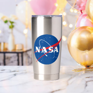 Aislada Icónica Botella de Agua Tumbler de la NASA (Gris M