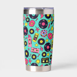 Aislada Tumbler aislado de botella de agua con tema pop