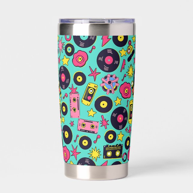 Aislada Tumbler aislado de botella de agua con tema pop (Frente)