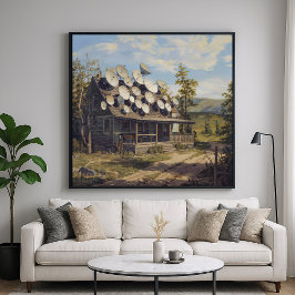 Aislado pero conectado - Gracioso arte satírico