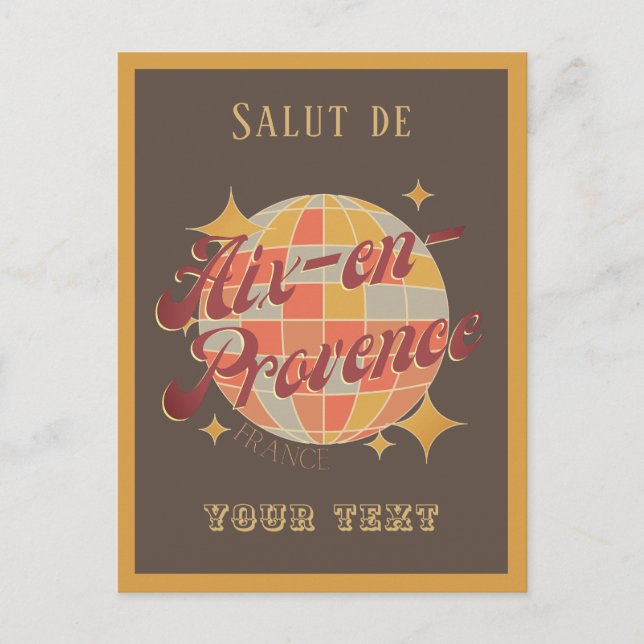 Aix en provence salut Postales retro vintage (Anverso)