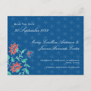 Aiyana Floral Batik Wedding Guardar La Tarjeta De 