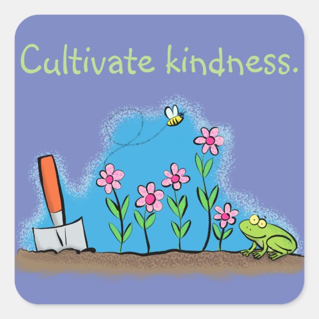 Ajardinada con flores de rana y pegatina de abejas (Anverso)