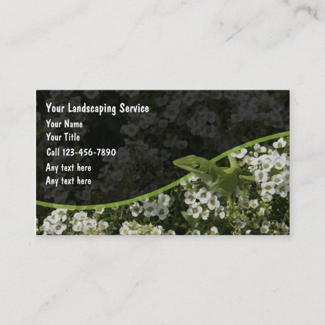 Ajardinar tarjetas de visita (Anverso)