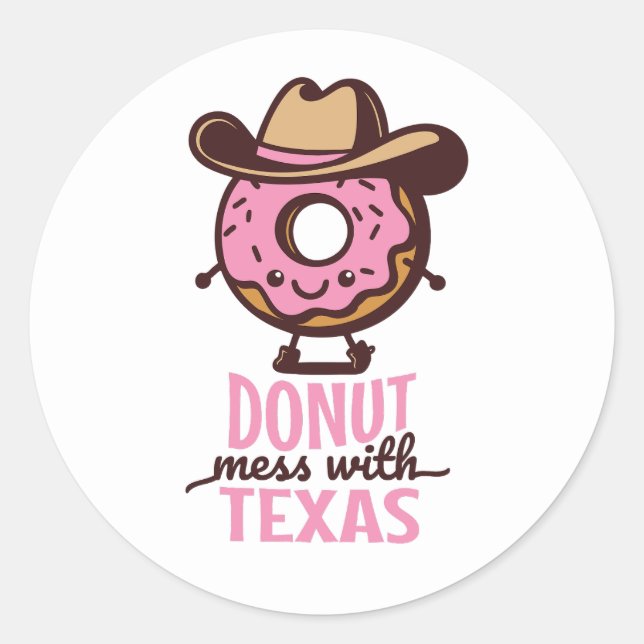 Ajedrez de donut con Pegatinas de Texas (Anverso)