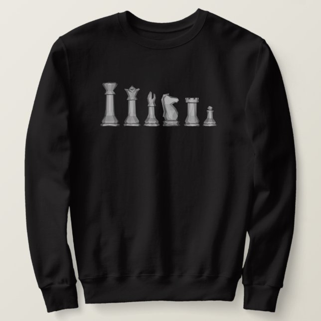 Ajedrez de sudaderas masculinas (Anverso del diseño)