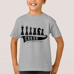 Ajedrez del deporte, la camiseta del niño,