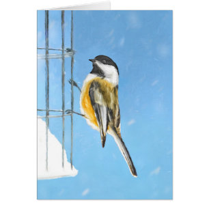 Ajedrez en pintura de alimentador - Arte de pájaro