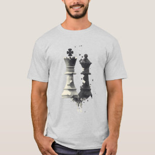 Ajedrez Rey y Reina Abstracto Camiseta