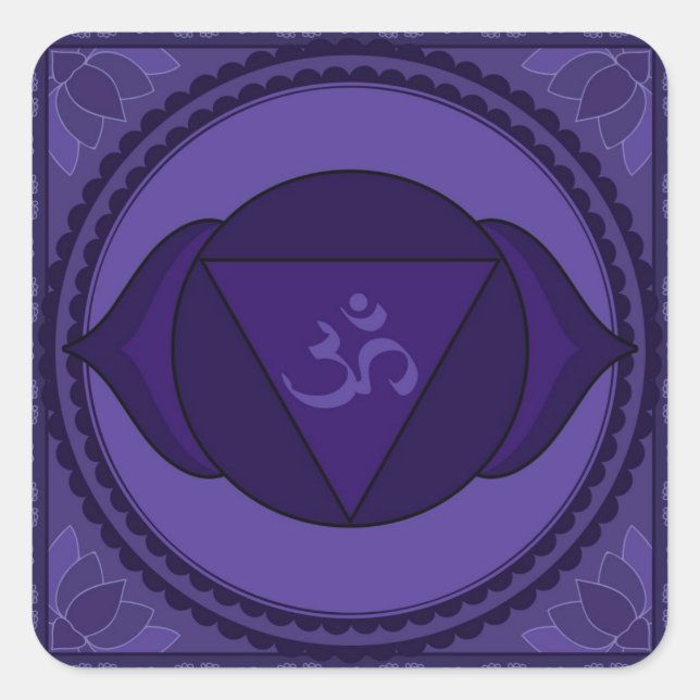 Ajna o tercer Pegatina de chakra ocular (Anverso)
