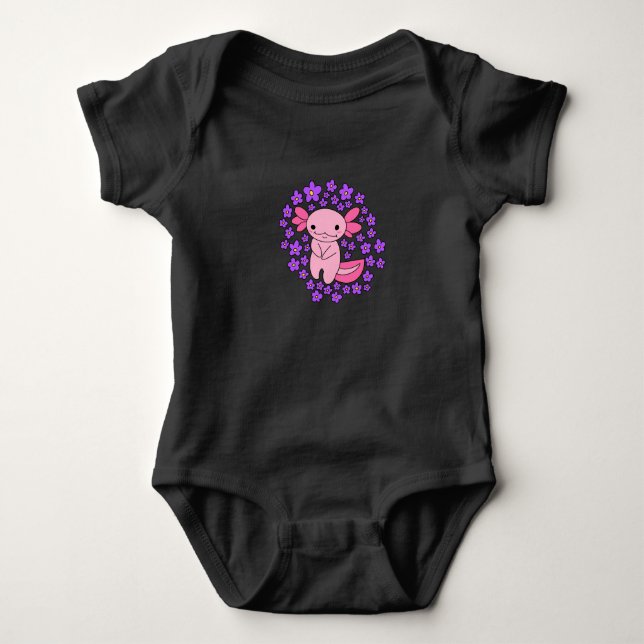 Ajolote y Bebé de Flores Top (Anverso)