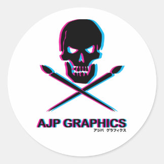 AJP GRÁFICOS SKULL 3D PEGATINA SET
