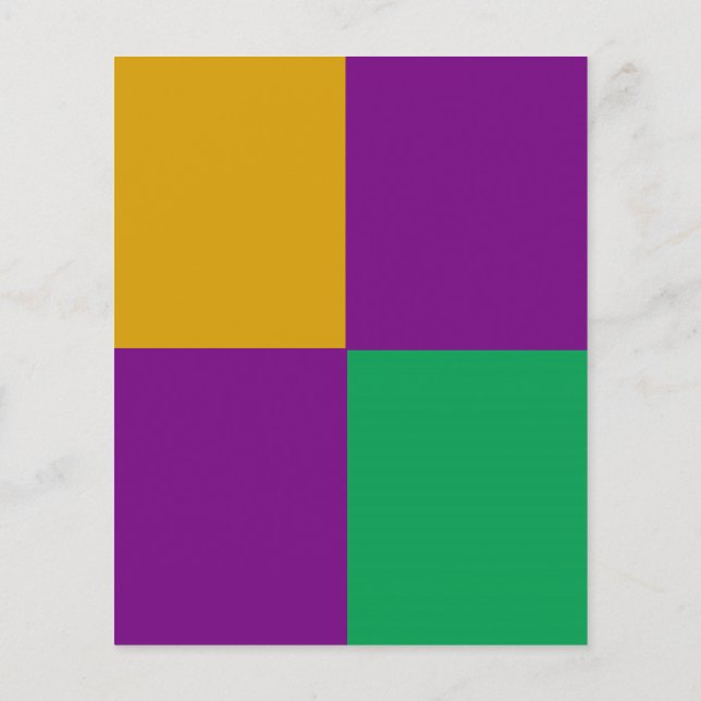 AJUSTABLE Mardi Gras Volante Verde y Púrpura (Atrás)